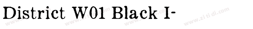 District W01 Black I字体转换